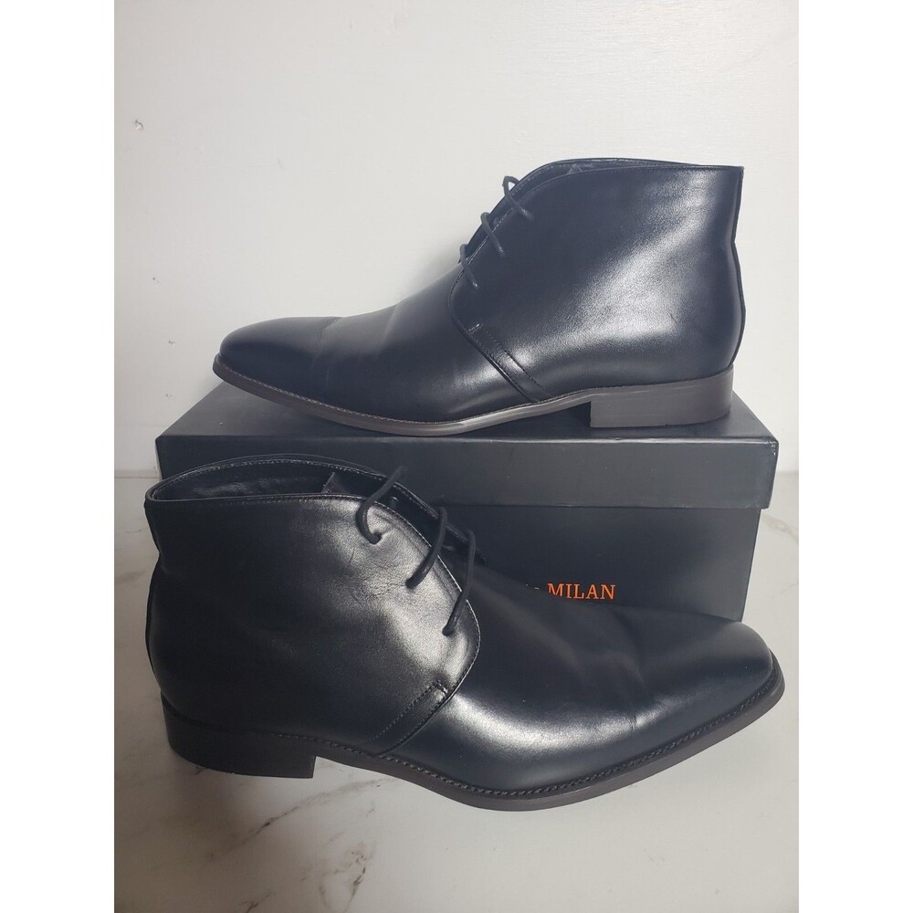 NEW Jonsen Milan Black Chukka Leather Boot Men's 10.5